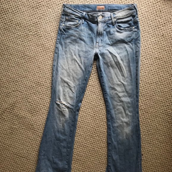 Mother Slacker Fray in Love Drunk Cowboys Jeans - Picture 2 of 8